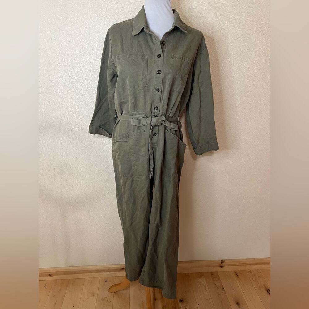 Amour Vert Oceane olive green jumpsuit SMALL - Picture 2 of 8